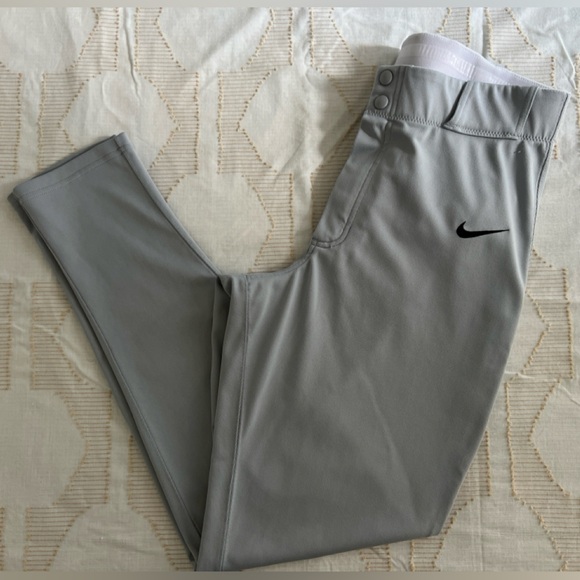 Nike Baseball Pants Mens M Gray Wolf Grey Polyester Tapered Team kbosman82 kbosm - Picture 1 of 9